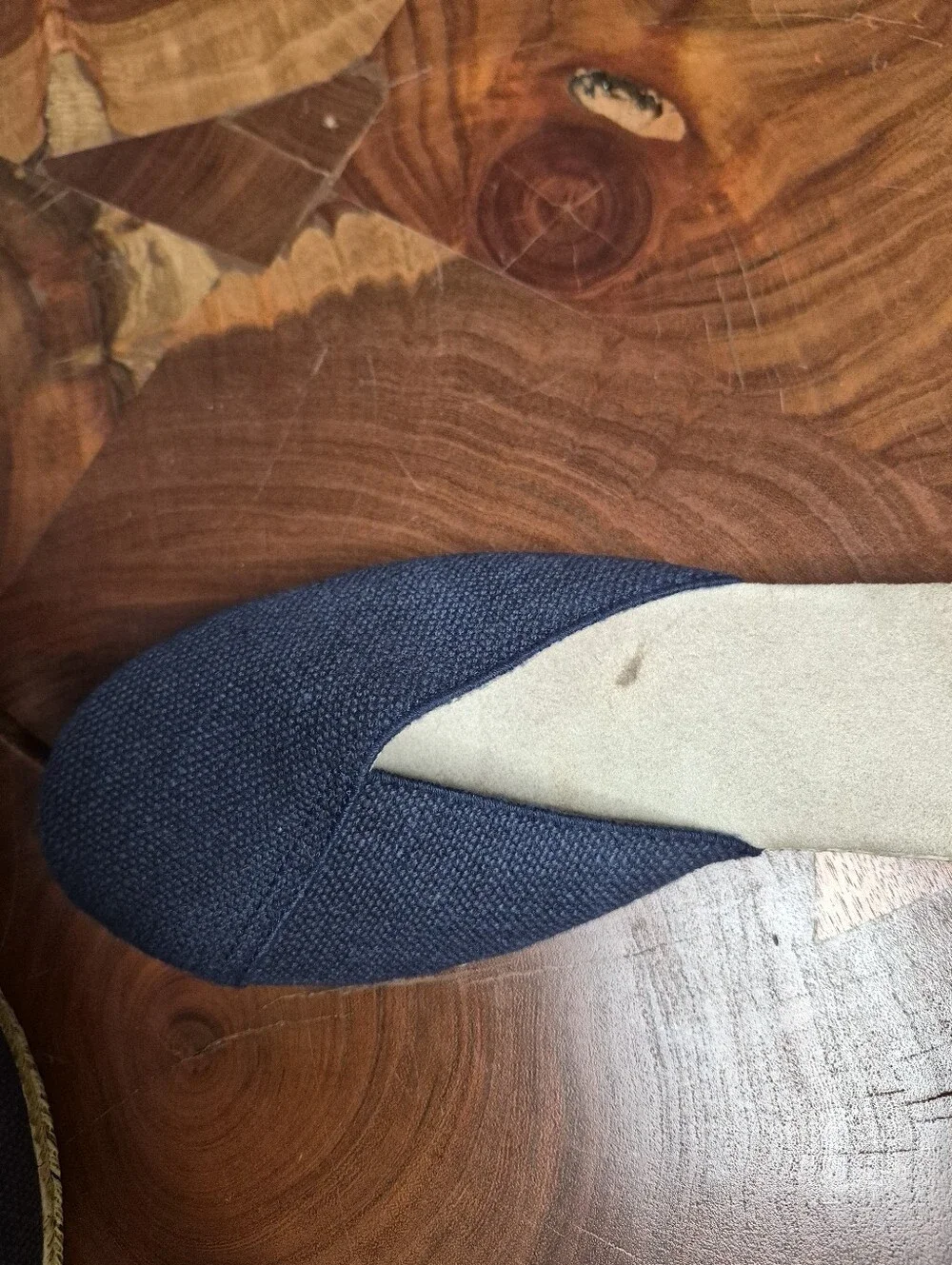 Charleston Shoe Co. Chloe Low Espadrille Wedge Sandal Navy Blue - 9
